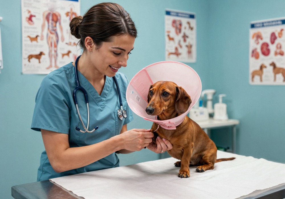 A veterinary clinic moment